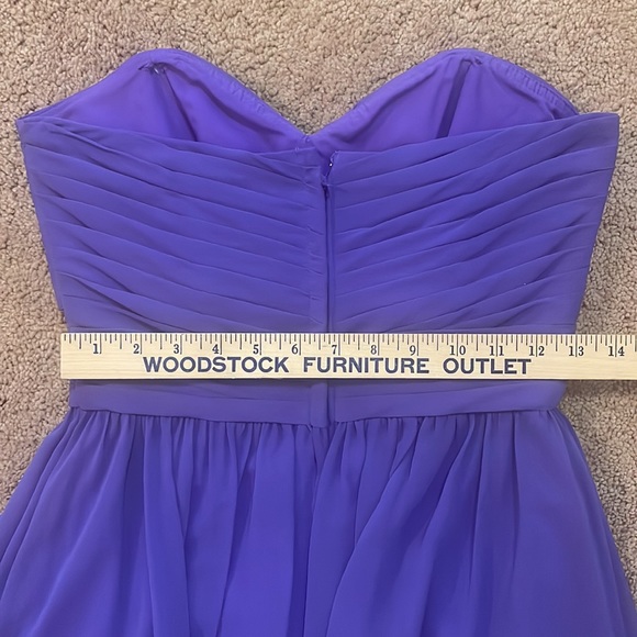 Mori Lee Periwinkle Strapless Tulle Dress - Picture 6 of 14
